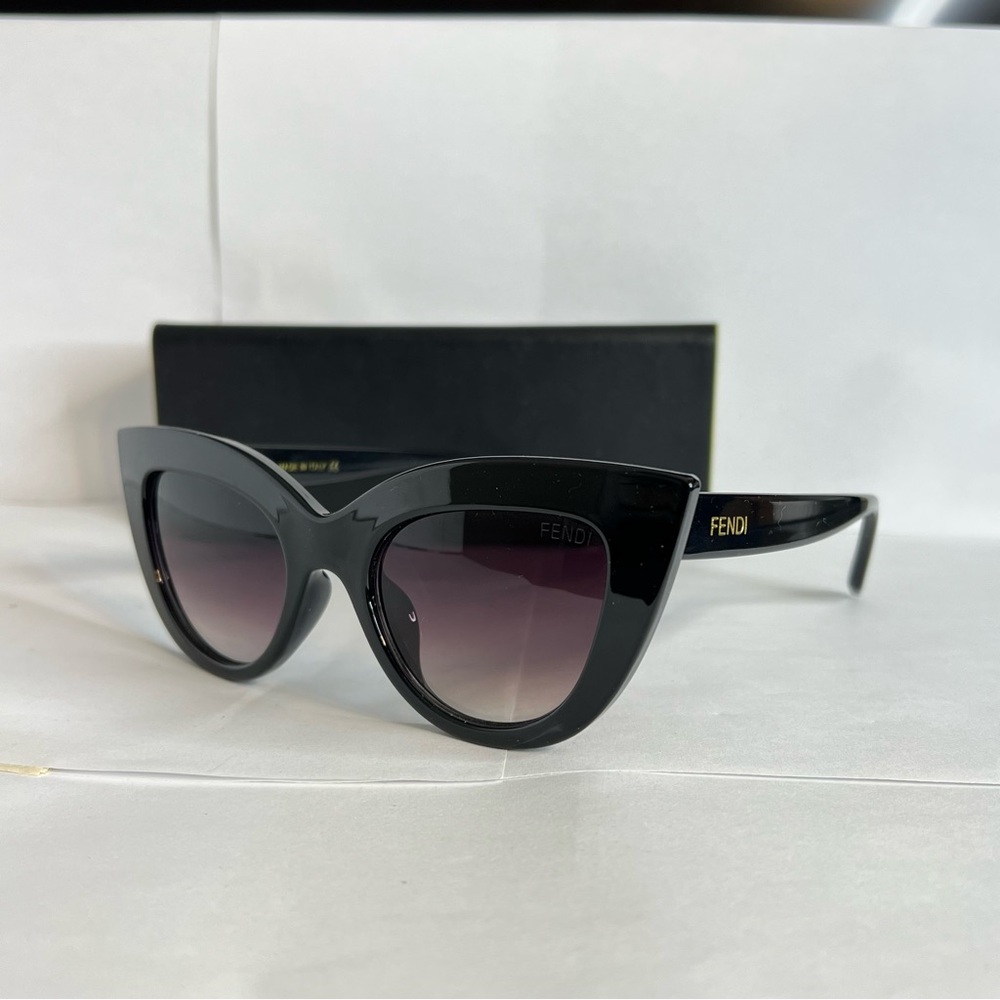 Fendi Black Cat-Eye Sunglasses